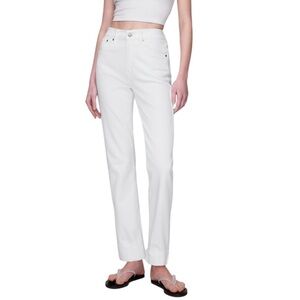 GAP NWT 90’s Straight High Rise Denim Jeans Size 27 in White